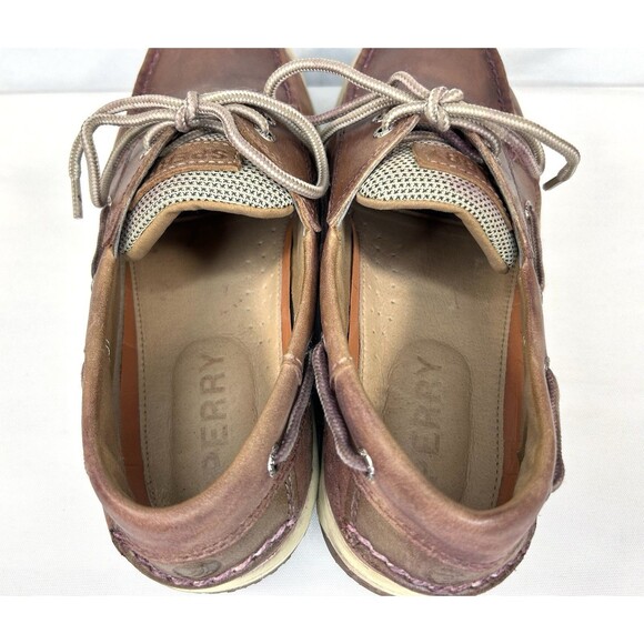 Sperry Top Sider Men's Size 9 W Brown Low Top Leather Boat Shoes - Picture 9 of 11